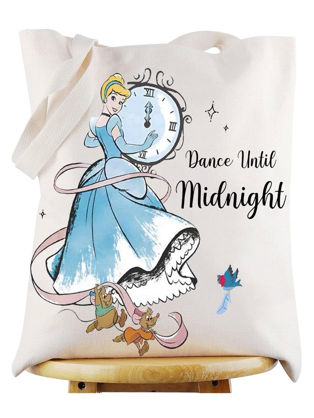 NWT-Magical Princess Cinderella, Jaq & Gus Dance Until Midnight Tote Bag